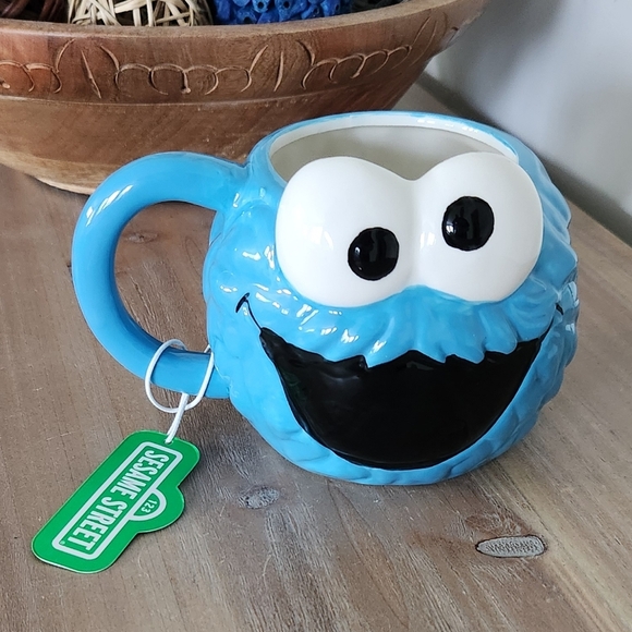 Sesame Street Workshop Cookie Monster Coffee Mug NWT Large Mug Muppet Character - Picture 1 of 16